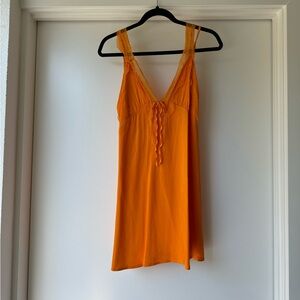 Bright Orange Lingerie Style Zara Mini Dress